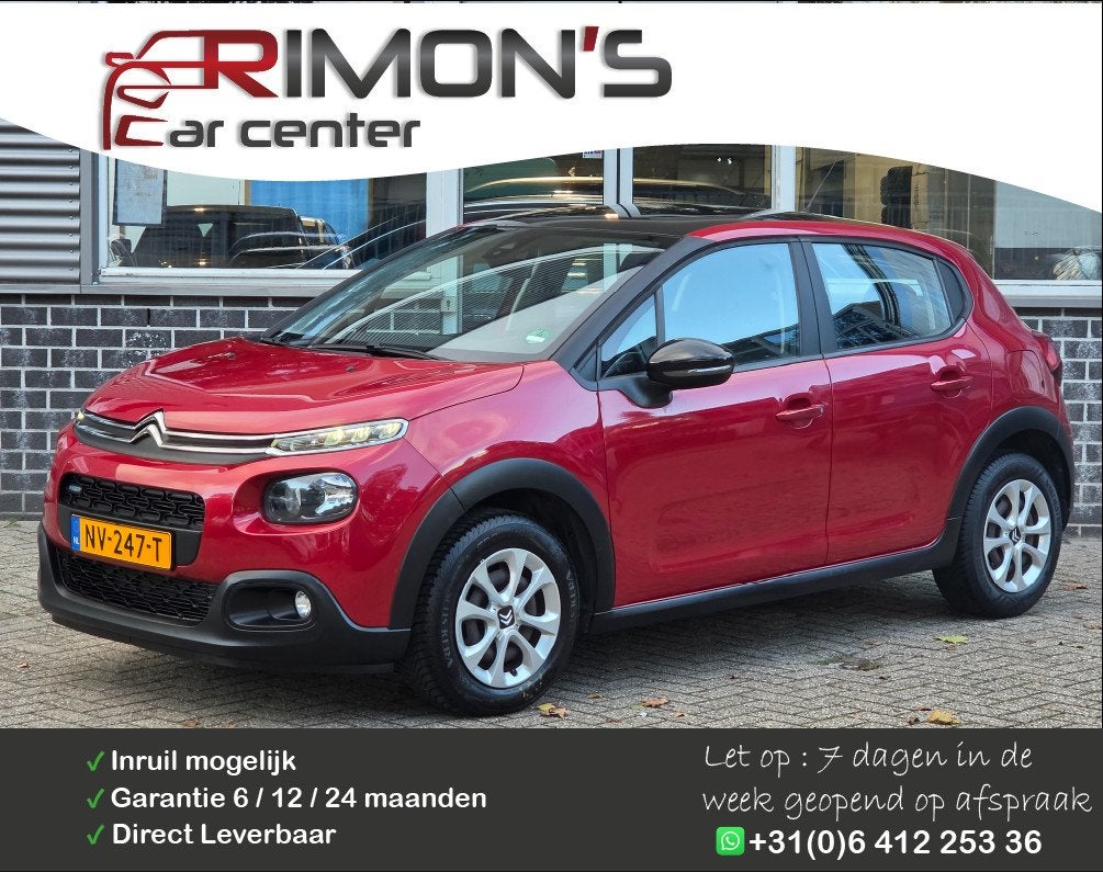 Citroen C3 1.2 PureTech Feel Panorama dak Apk Tm 10-2027, 450 kg, Euro 6, 1199 cc, 82 pk