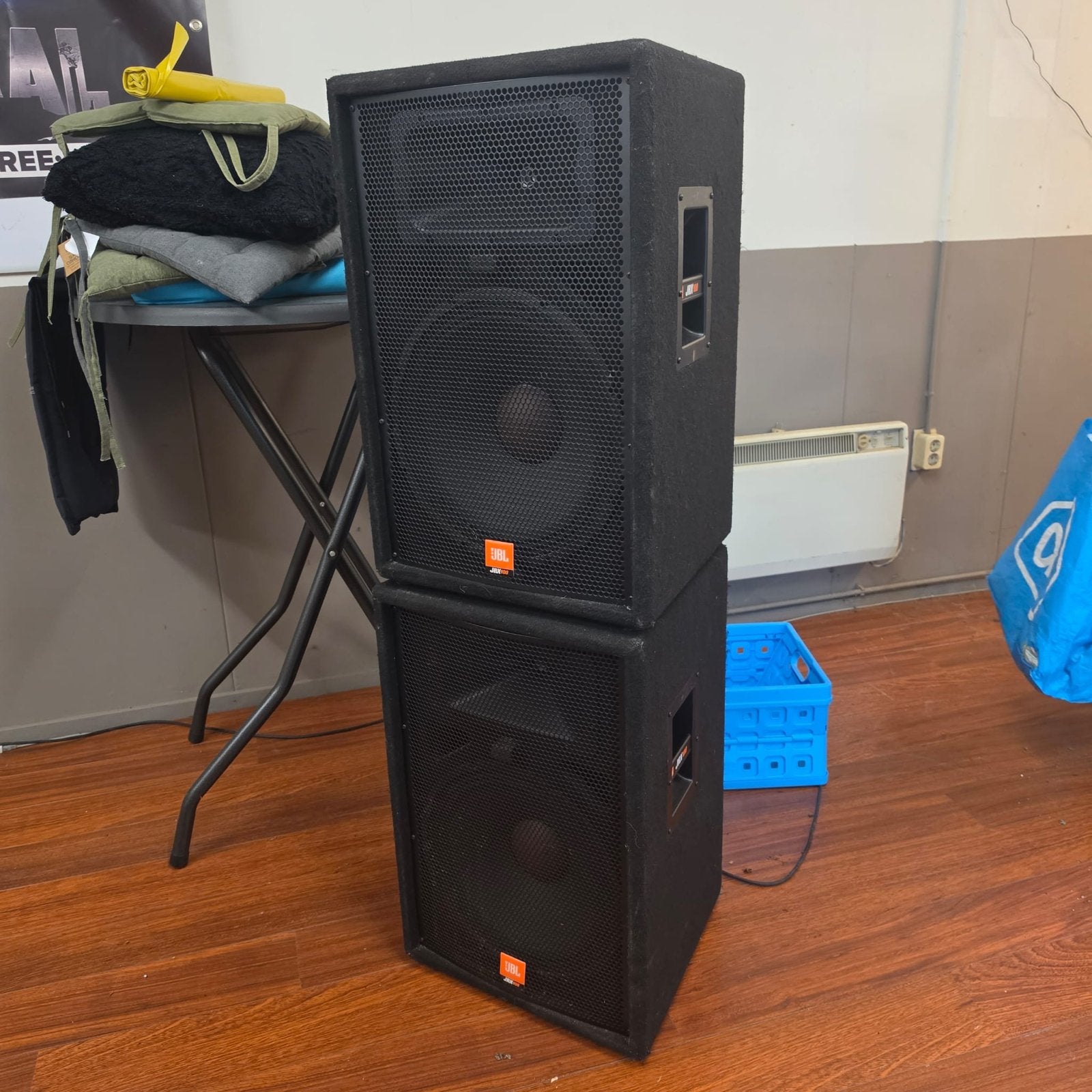 JBL JRX100 JRX115 PA Speakerset met statieven, Audio, Tv en Foto, Luidsprekers, Ophalen, Gebruikt, JBL, 120 watt of meer