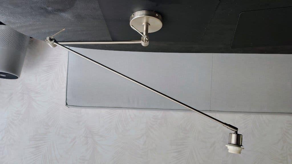 Verstelbare wandlamp/plafondlamp - geborsteld metaal, Huis en Inrichting, Ophalen, Modern, Industrieel, Verstelbaar, E27 (groot)