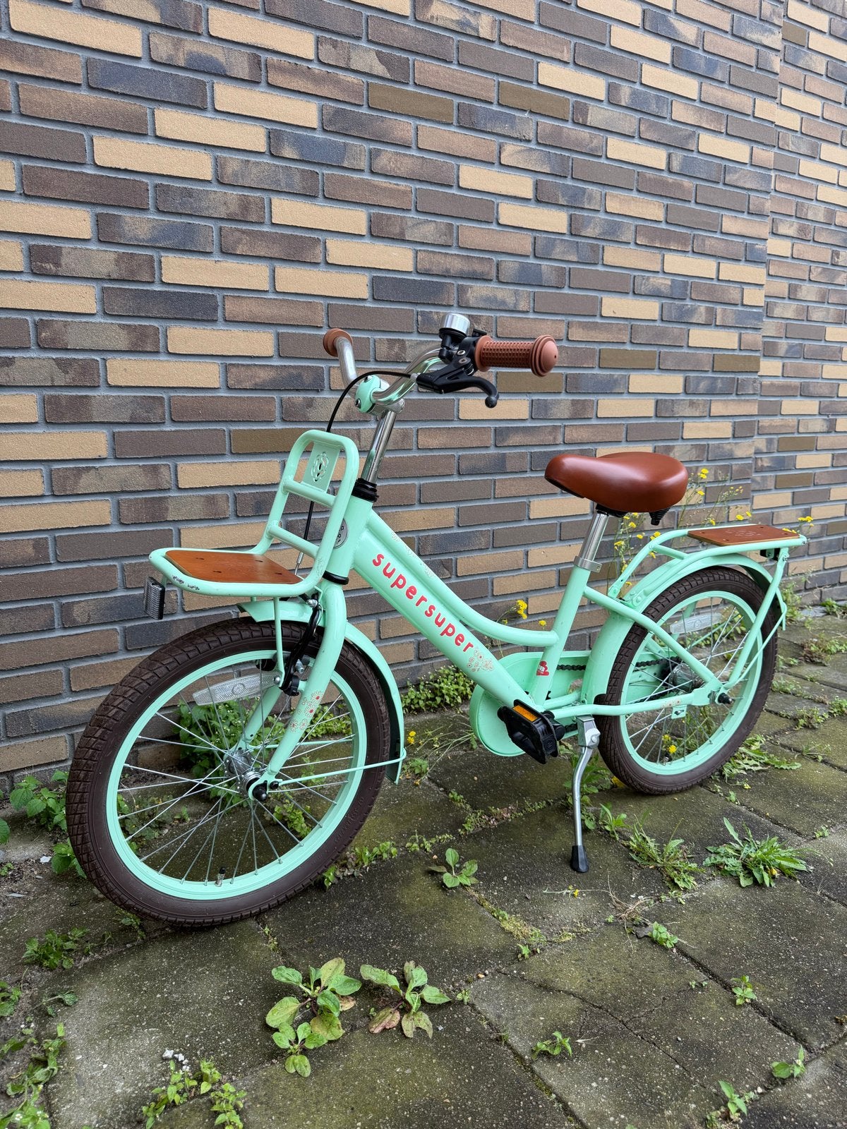Supersuper Cooper Meisjesfiets 18 inch - Mintgroen, Ophalen, Zo goed als nieuw, Terugtraprem, 16 tot 20 inch