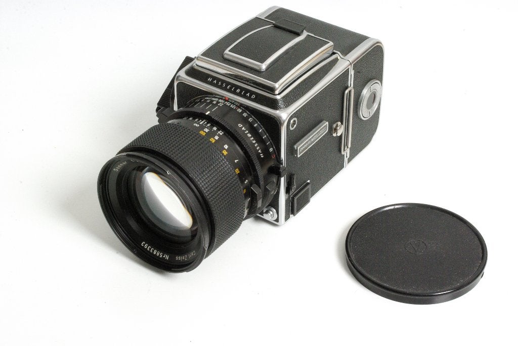 Hasselblad 2000FCM camera met 2.8/150 Sonnar lens, Ophalen, Gebruikt, Spiegelreflex, Overige Merken
