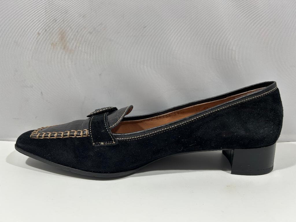 Mauro Teci, maat 39.5 Charmante zwart suède schoenen., Mauro Teci, Verzenden, Zwart, Zo goed als nieuw