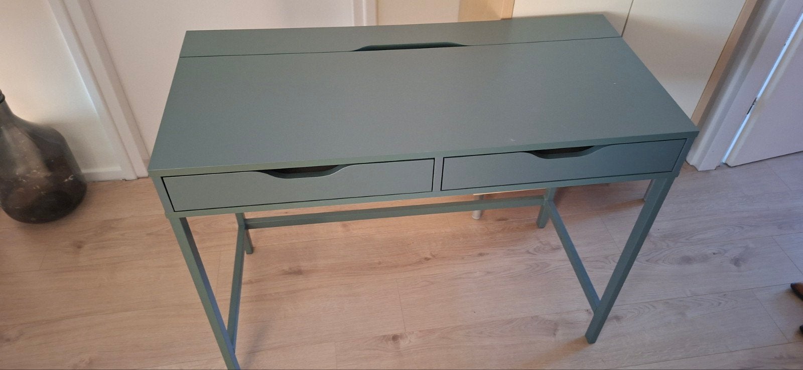 Bureau met lades en opbergruimte, groen, Huis en Inrichting, Ophalen, Met lades, Groen, Gebruikt