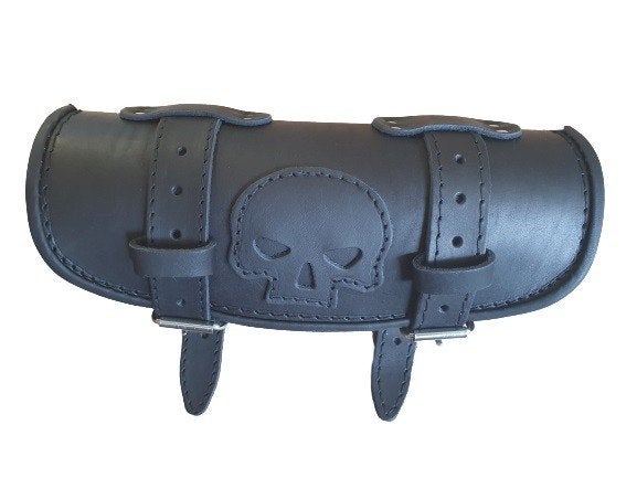 leren Toolrol 28 x 10 cm Mat Zwart Skull, Motoren, Noord Brabant, Demon Leathers, Verzenden, Nieuw
