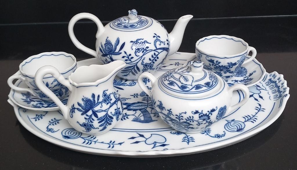 zwiebelmuster tete a tete, Ophalen of Verzenden, Zo goed als nieuw, Overige stijlen, Porselein
