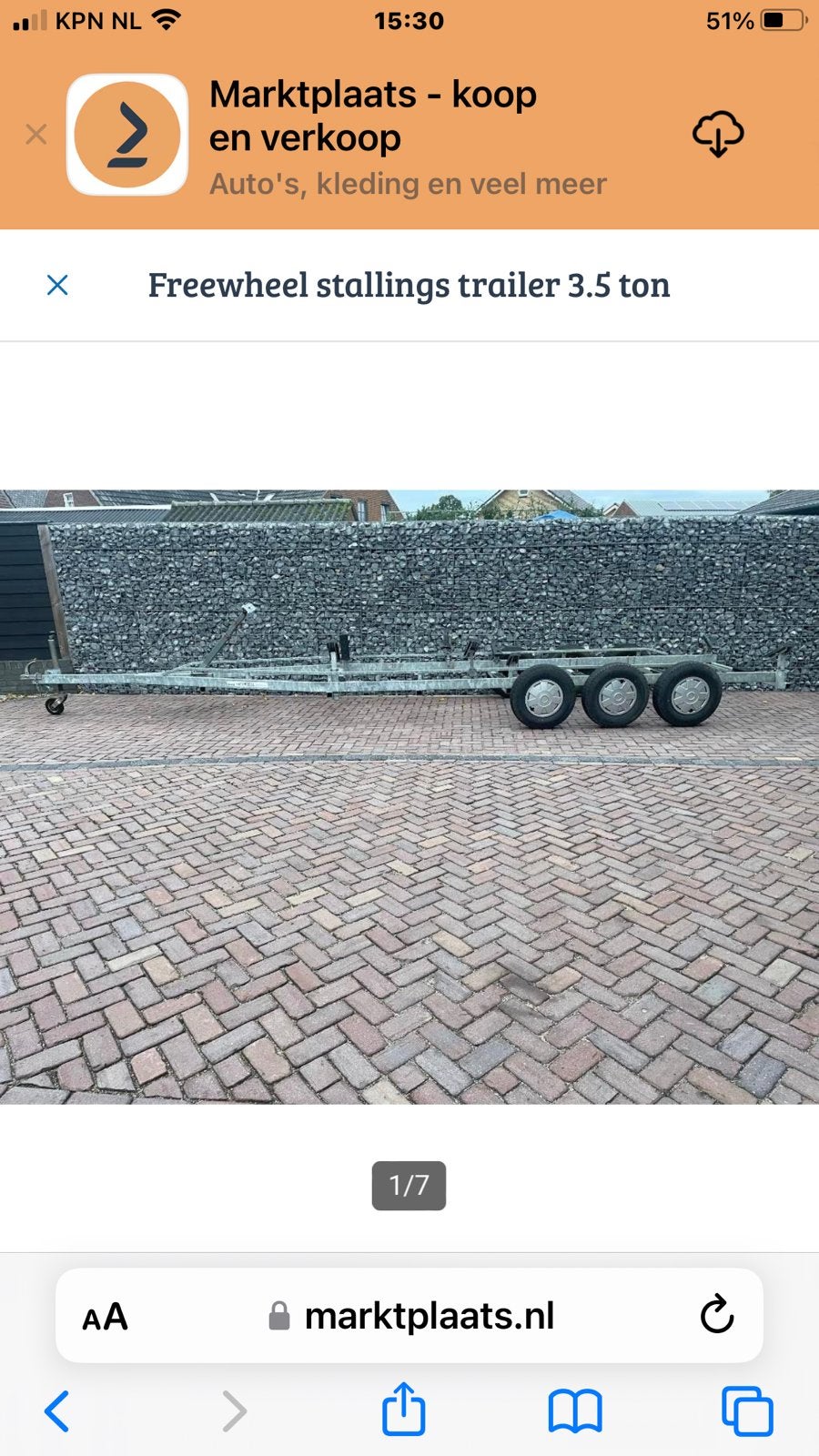 Stallingstrailer, Ophalen of Verzenden, Zo goed als nieuw