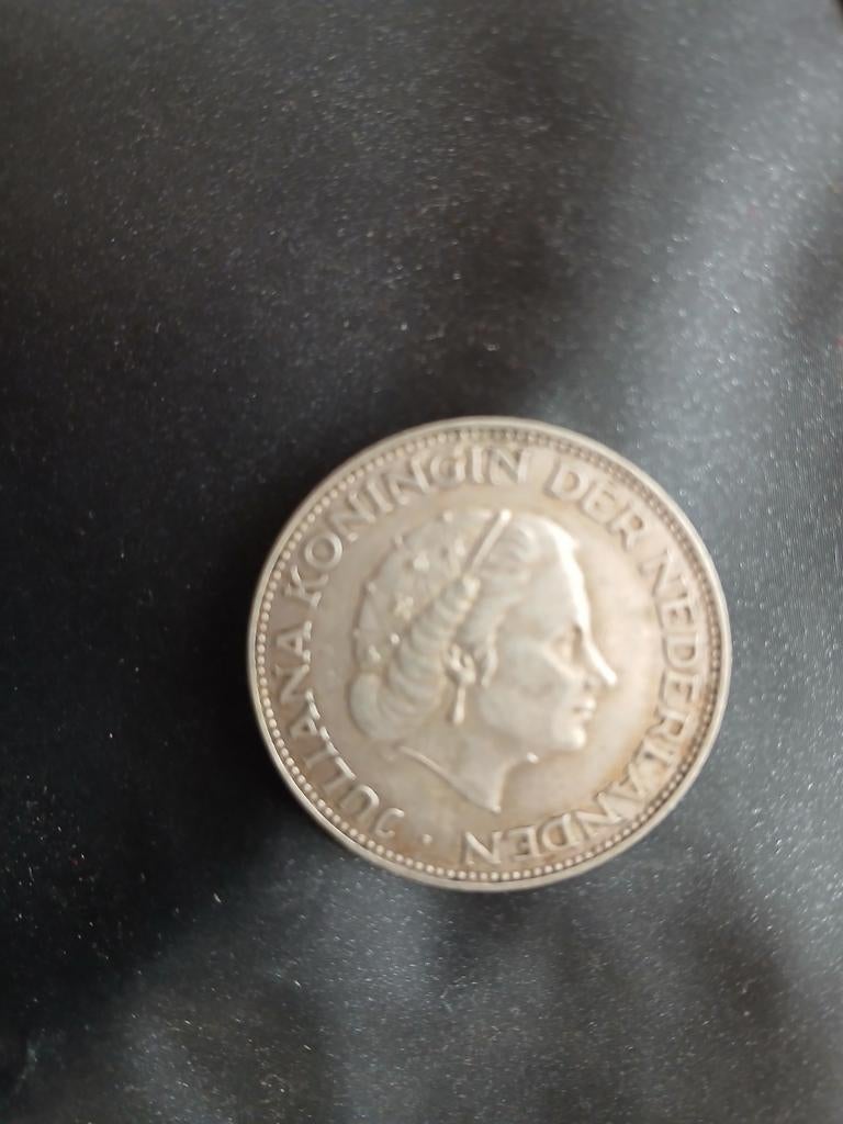 Zilveren rijksdaalder (1961), Postzegels en Munten, Ophalen of Verzenden, Koningin Juliana, 2½ gulden