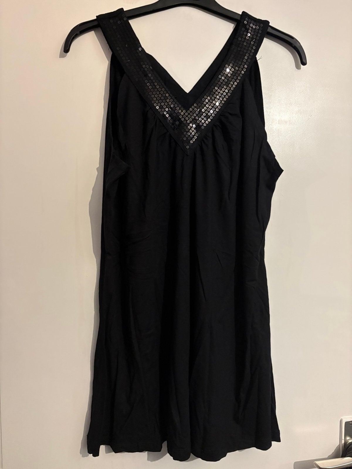Yoek topje met pailletten, maat XL, zwart, Kleding | Dames, Grote Maten, Ophalen of Verzenden, Zo goed als nieuw, Zwart, Shirt of Top