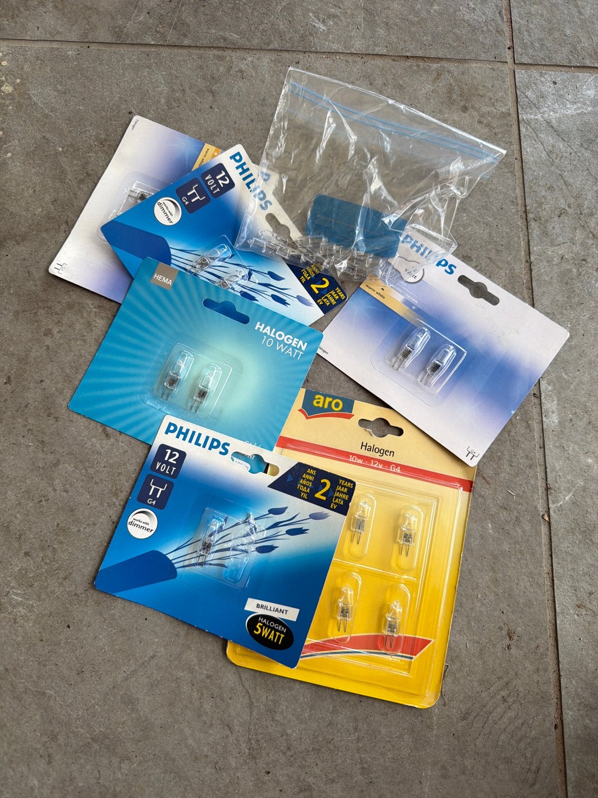 Diverse halogeenlampjes 10W 12V G4 - Philips, Hema, Aro, Ophalen of Verzenden, Nieuw