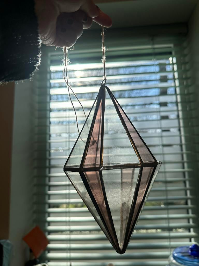 Glazen geometrische hangdecoratie / terrarium, Ophalen of Verzenden