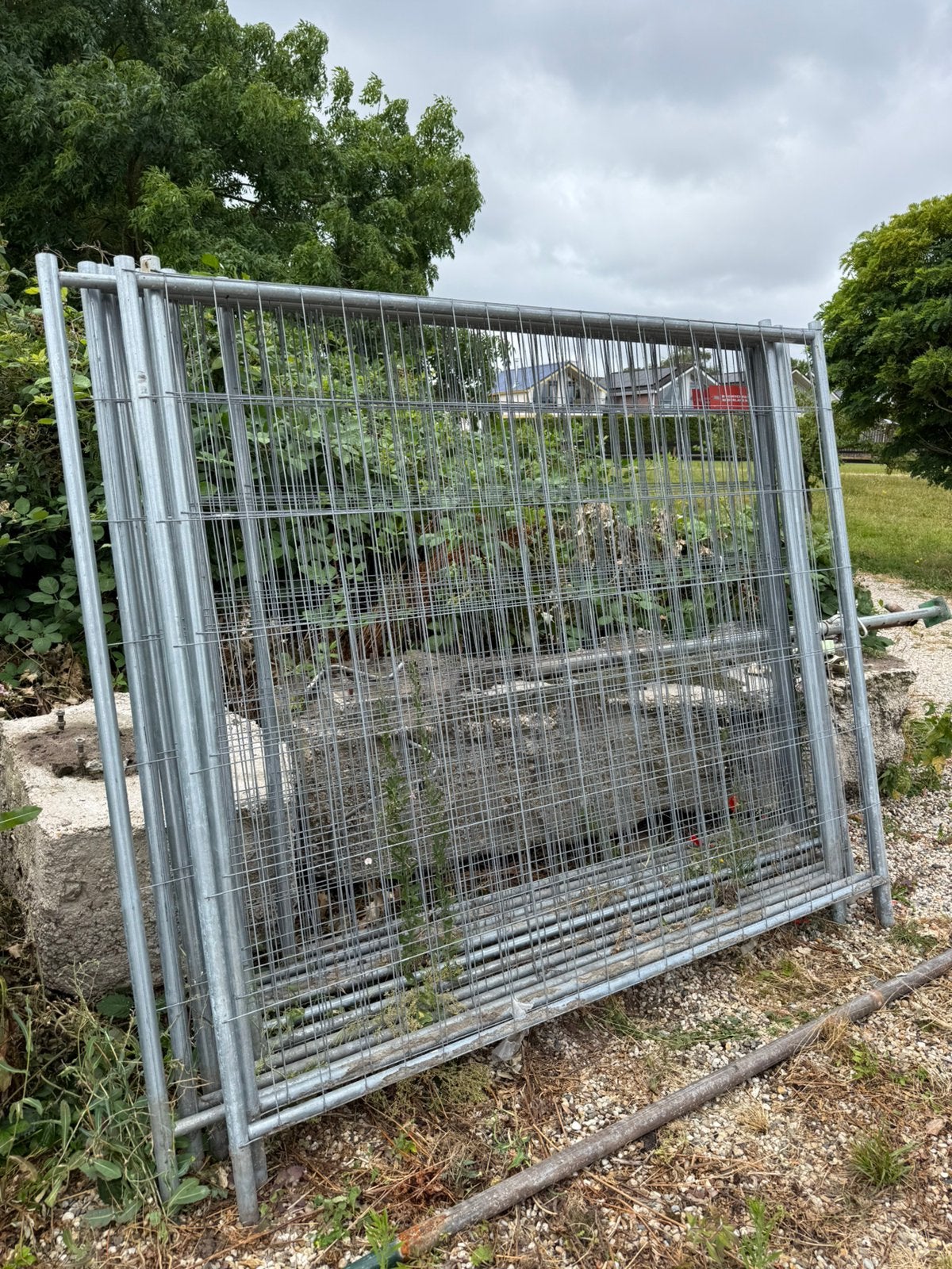 Bouwhekken 220 x 200 cm – Verzinkt – 12 Stuks, Tuin en Terras, Tuinhekken en Hekwerk, Ophalen, Gebruikt, IJzer