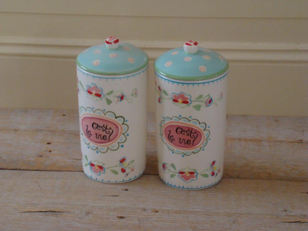 Servies Jet (by Ter Steege) C'EST LA VIE', zo goed als nieuw, Overige typen, Ophalen of Verzenden, Zo goed als nieuw, Overige stijlen