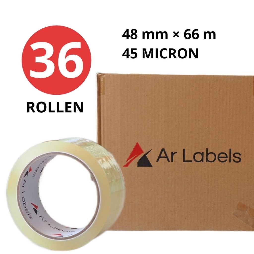 Ar Labels Verpakkingstape - 36 rollen transparant, Ophalen of Verzenden, Nieuw