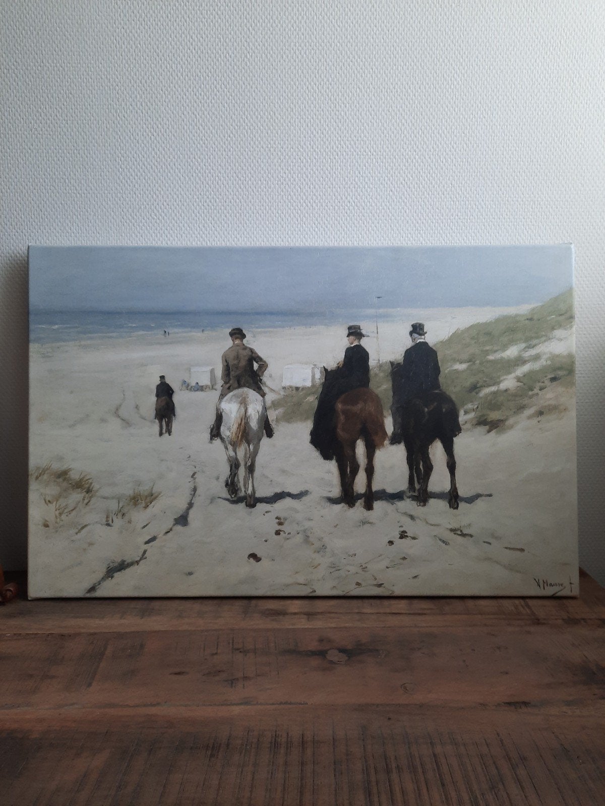 Anton Mauve, morgenrit langs het strand, Ophalen, Zo goed als nieuw, 50 tot 75 cm, Schilderij