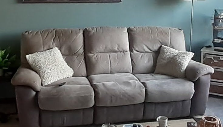 Comfortabele 3-zitsbank met relaxfunctie voor 50,00, Ophalen, Gebruikt, Driepersoons, 75 tot 100 cm