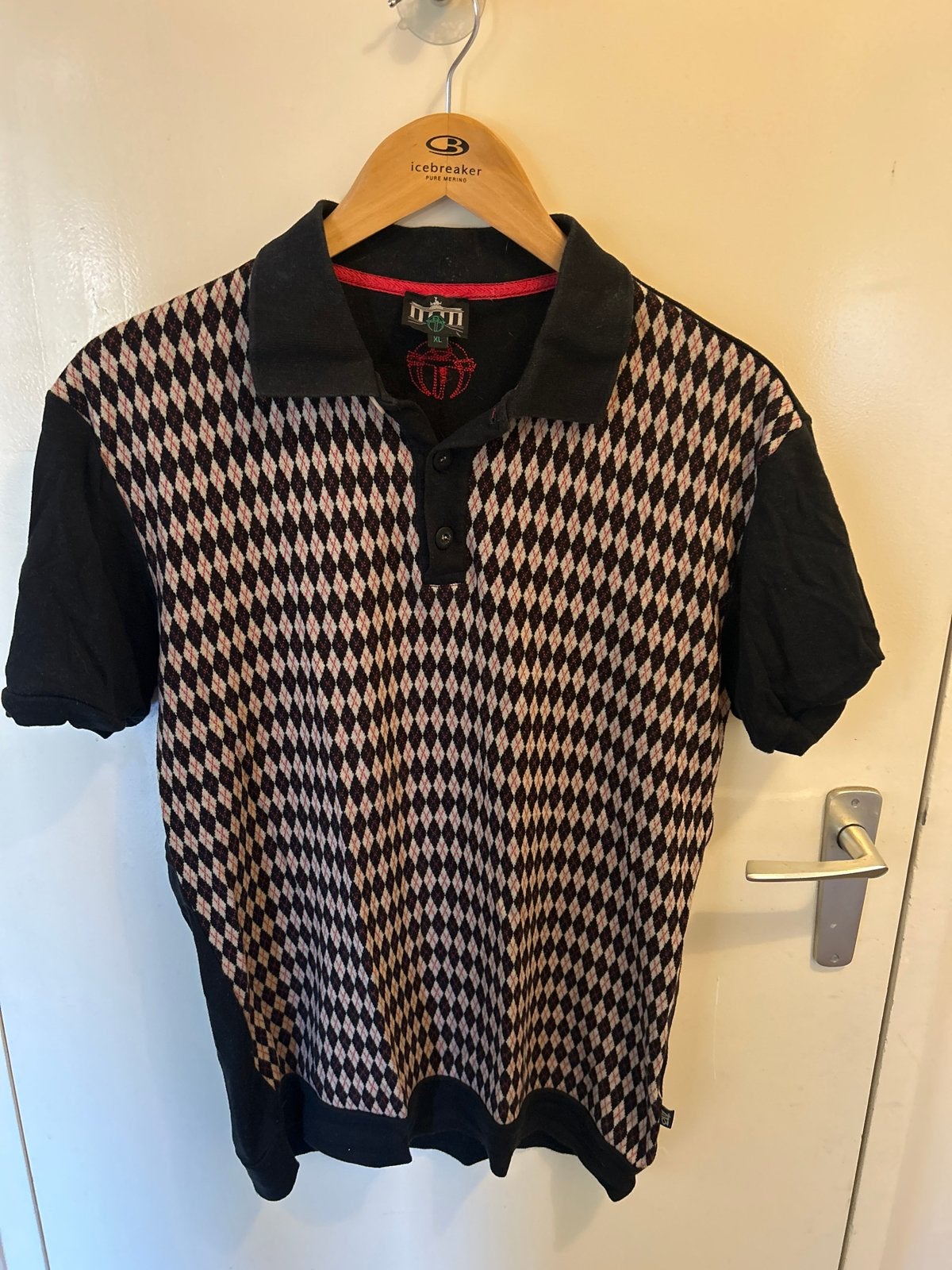 Stijlvolle Polo van Ato Berlin met Ruitpatroon - Maat XL, Ophalen of Verzenden, Gedragen, Maat 56/58 (XL), Zwart