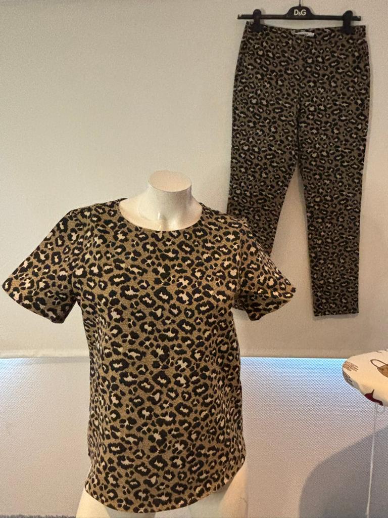 Costes broek met bijpassend top maat 38, Maat 38/40 (M), Bruin, Ophalen of Verzenden, Zo goed als nieuw