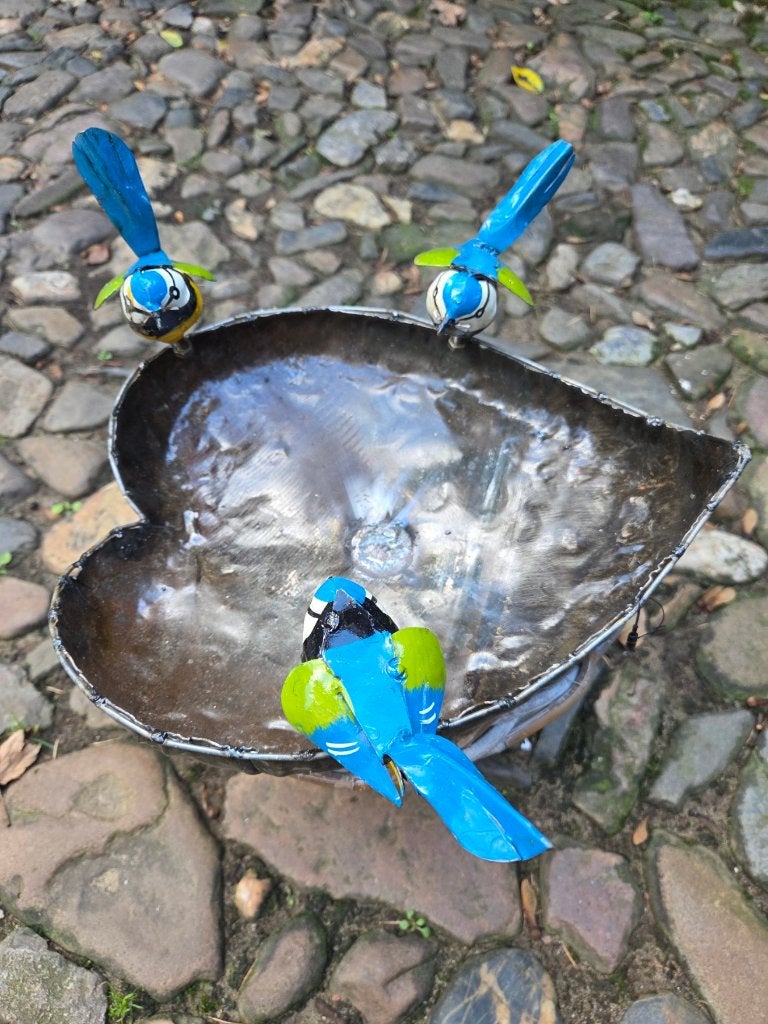 VOGEL WATERBAK - MEESJES - STREETART HANDMADE - FAIRTRADE, Tuin en Terras, Ophalen of Verzenden, Nieuw
