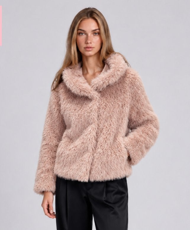 MUCHO GUSTO Roze faux fur achter NIEUW jas  Maat L, Maat 42/44 (L), Nieuw, Ophalen of Verzenden, Mucho Gusto
