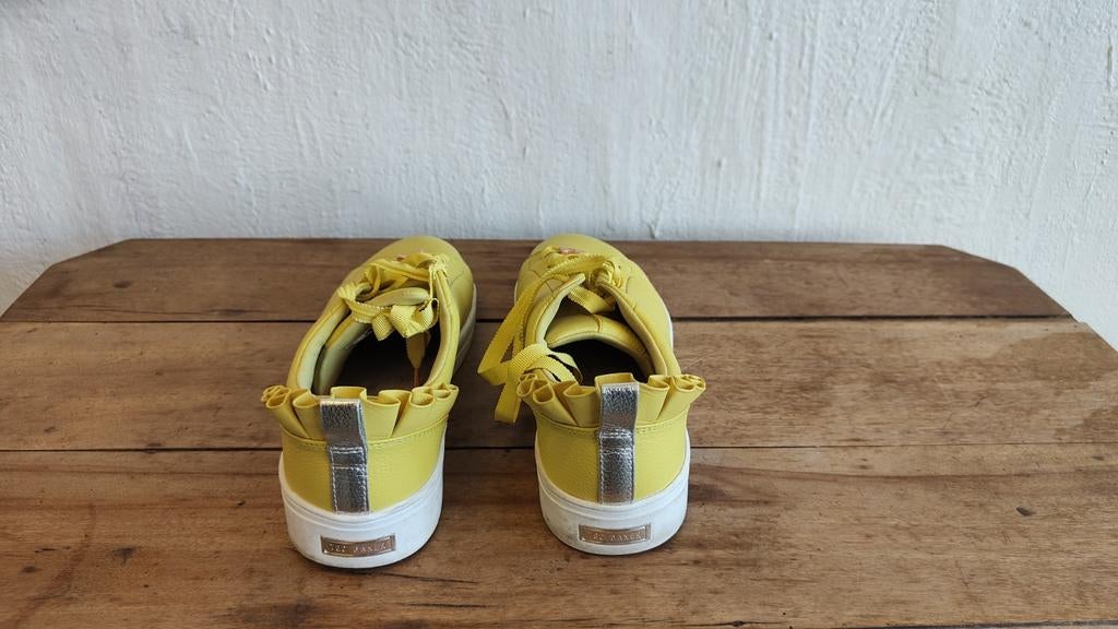 Ted Baker modieuze gele leren sneakers maat 40, Geel, Ophalen of Verzenden, Zo goed als nieuw, Ted Baker