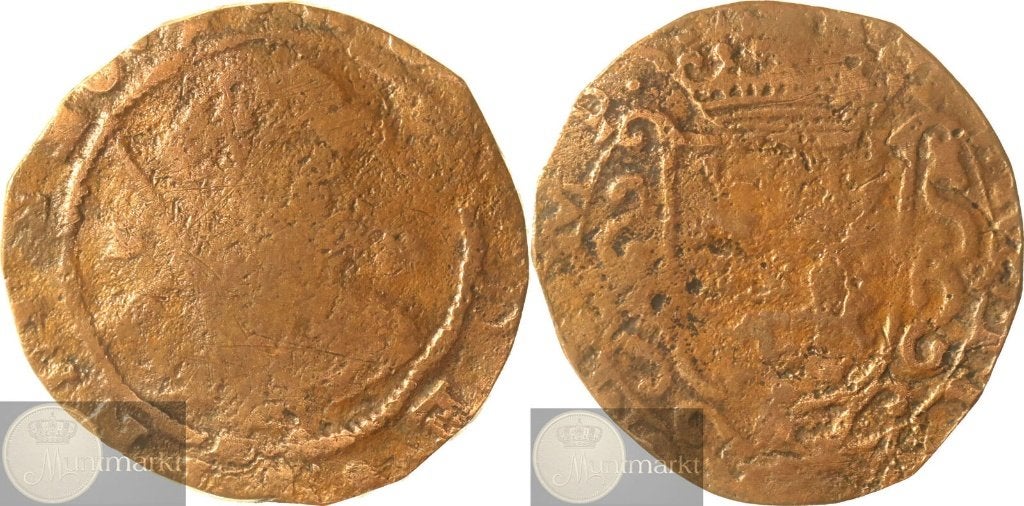 Reckheim - Oord gesnoeid tot Duit z.j. (ca. 1640) Ferdinand, Postzegels en Munten, Munten | Nederland, Ophalen of Verzenden, Vóór koninkrijk