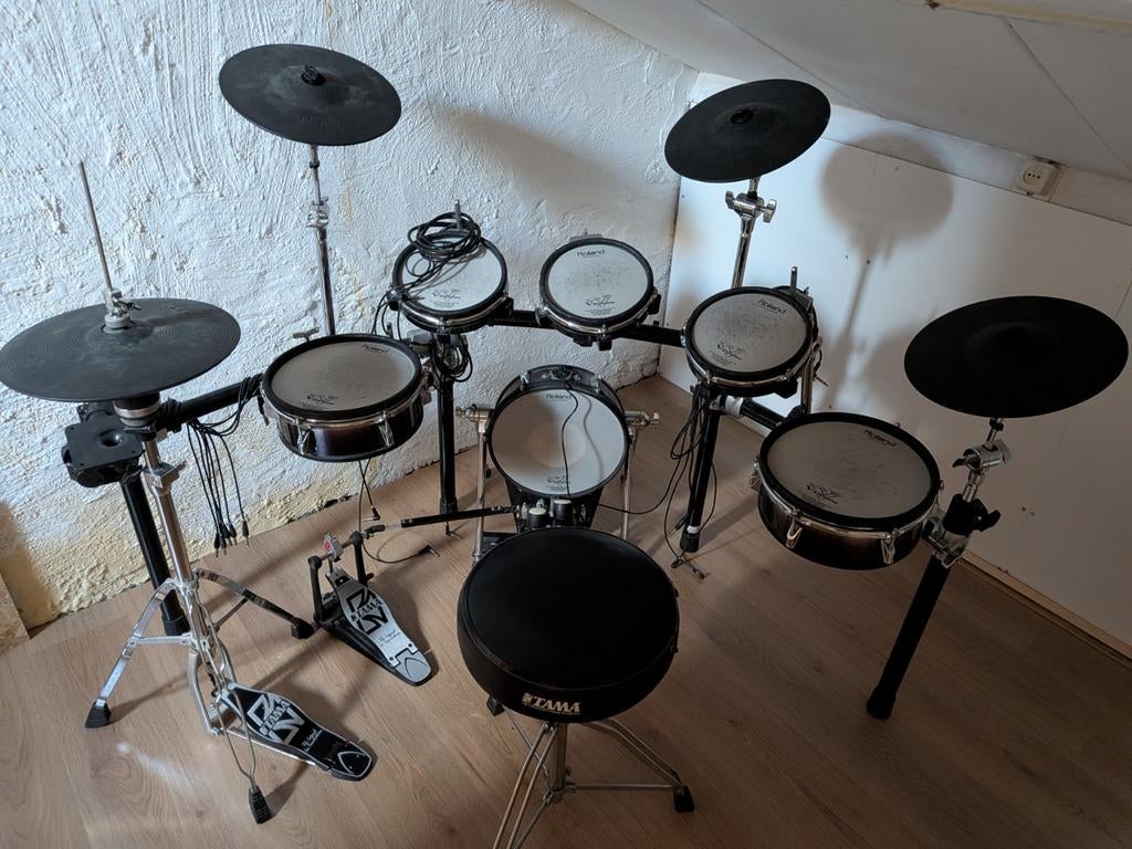 Roland TD-12 V-Drums elektronische drumset + extra tom + dub, Muziek en Instrumenten, Drumstellen en Slagwerk, Gebruikt, Roland