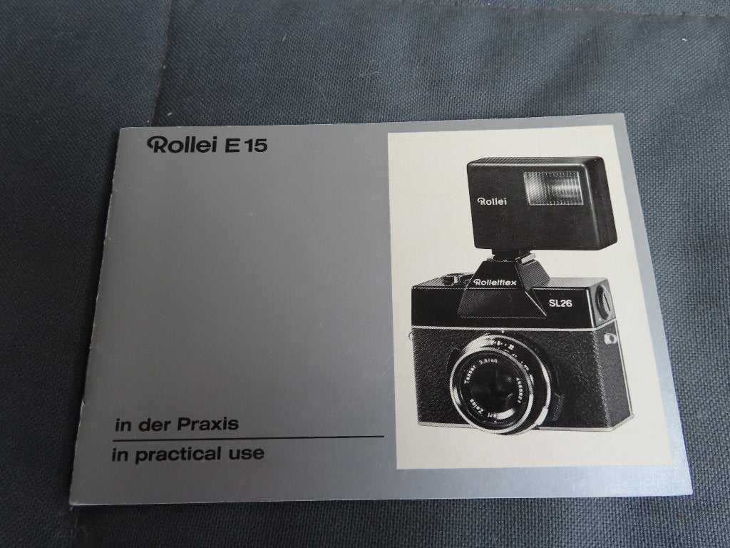 Rollei E15 fFlitser gebruiksaanwijzing e 15, Ophalen of Verzenden, Zo goed als nieuw, Externe flitser, Overige merken