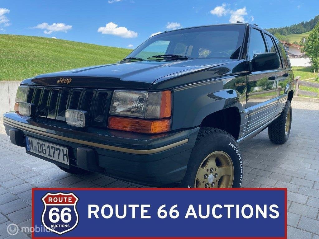 Jeep Grand Cherokee Limited | 1992 | Route 66 Auctions, Auto's, Jeep, Overige carrosserieën, Zwart, Bedrijf