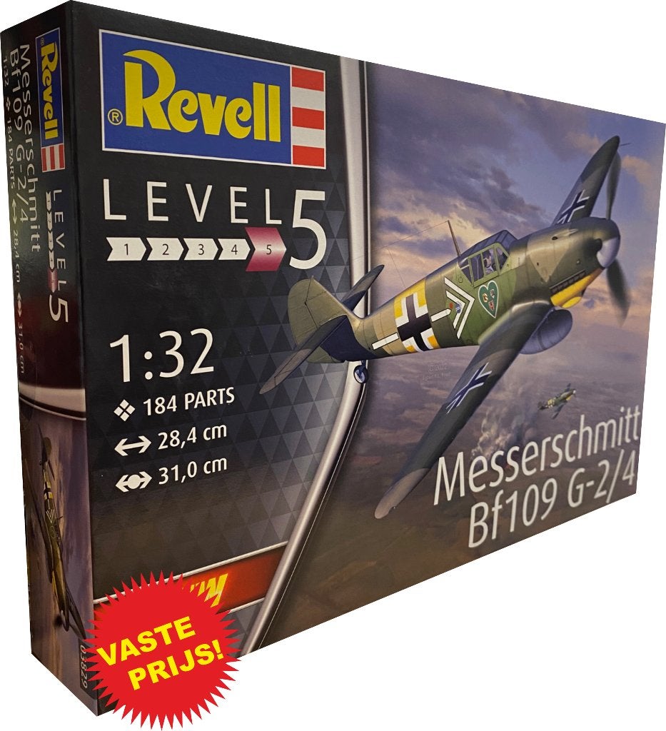Messerschmitt Bf109 G-2/4 (Revell 03829) 1/32, Revell, Nieuw, Ophalen of Verzenden, Groter dan 1:72