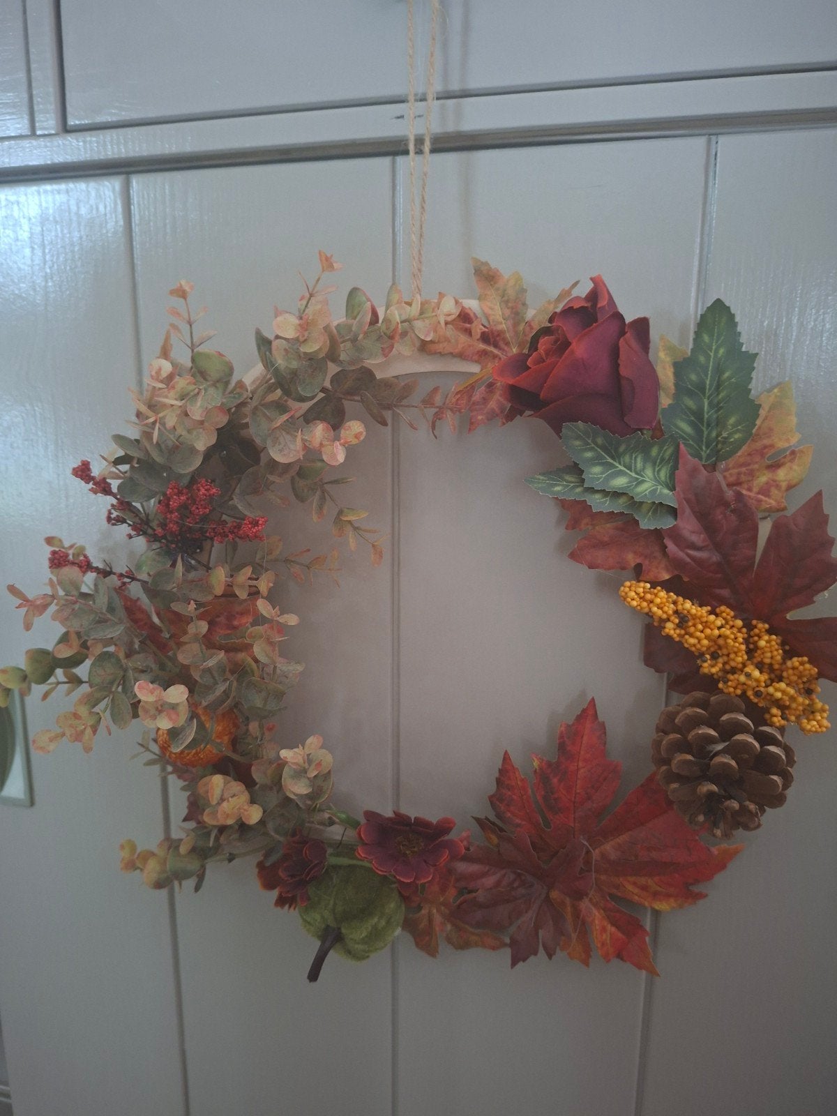 Handgemaakte herfstkrans, 30 cm, Krans, Nieuw, Ophalen of Verzenden