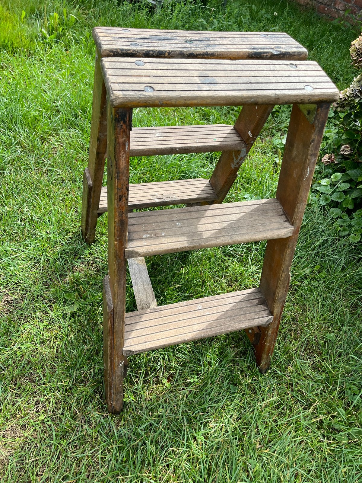 Vintage Houten trapje - Haca Leiter, Ophalen, Gebruikt, Trap, Opvouwbaar of Inschuifbaar