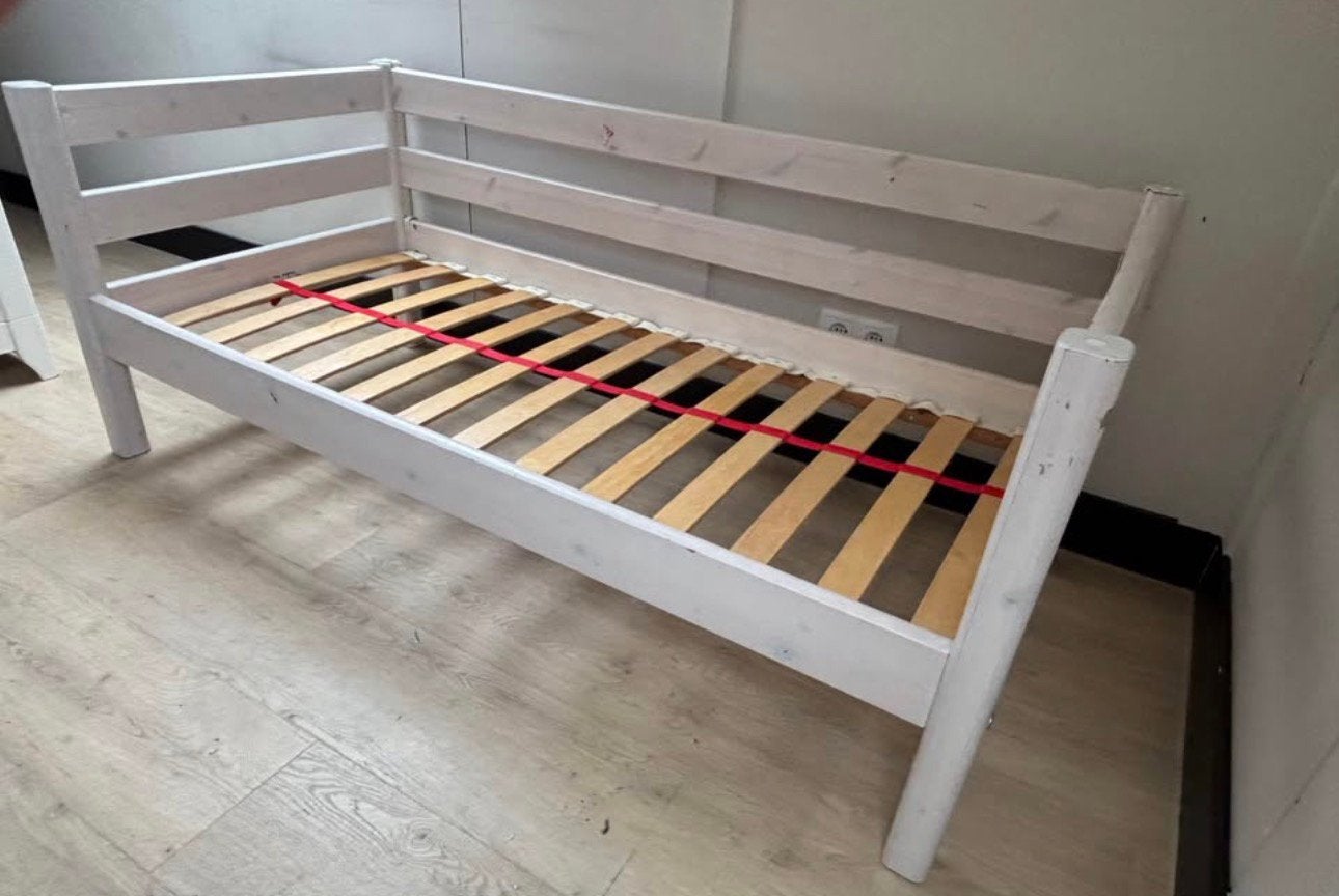 Flexa peuterbed 70x140 cm – wit houten kinderbed, Ophalen, Eenpersoons, Wit, 140 cm