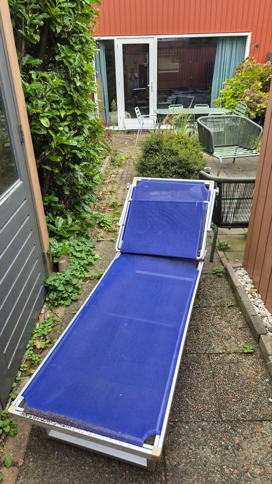 Gratis ligbed tuin (inklapbaar), Tuin en Terras, Ophalen, Gebruikt, Kunststof