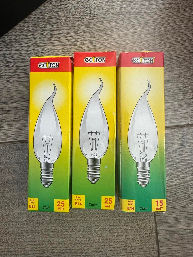 Ection Kaarslampen E14 - 25W & 15W - Nieuw in doos, Ophalen of Verzenden, Nieuw