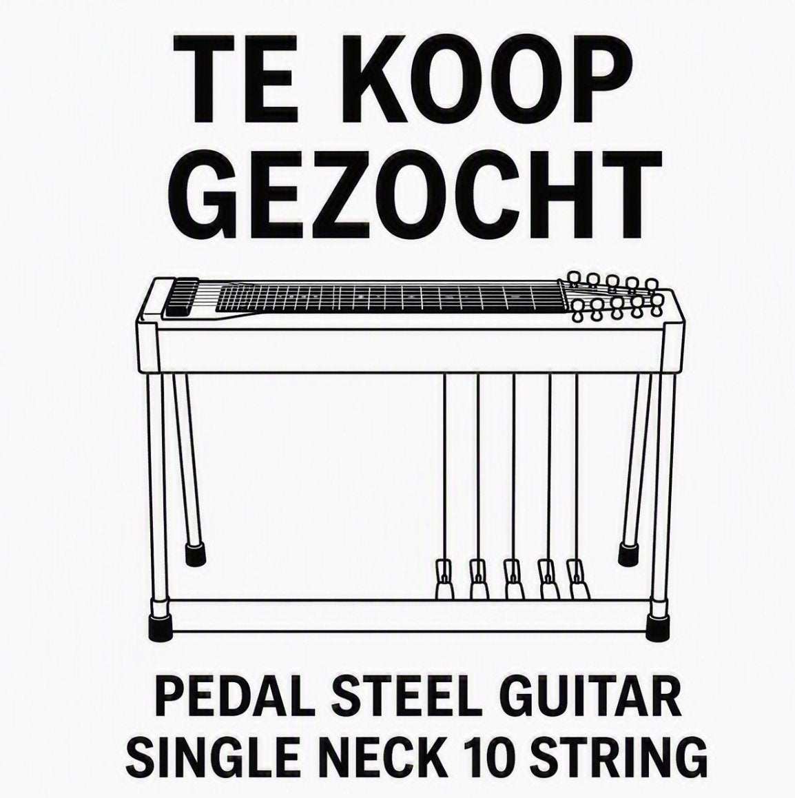 Gezocht: Pedal Steel Gitaar Single Neck 10 String, Muziek en Instrumenten, Ophalen of Verzenden, Gebruikt