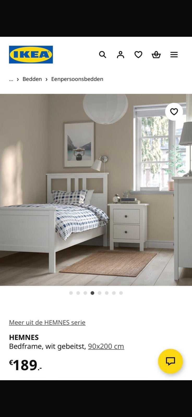 1 persoons HEMNES bed, Kinderen en Baby's, Kinderkamer | Complete kinderkamers, Ophalen, Gebruikt, Jongetje of Meisje