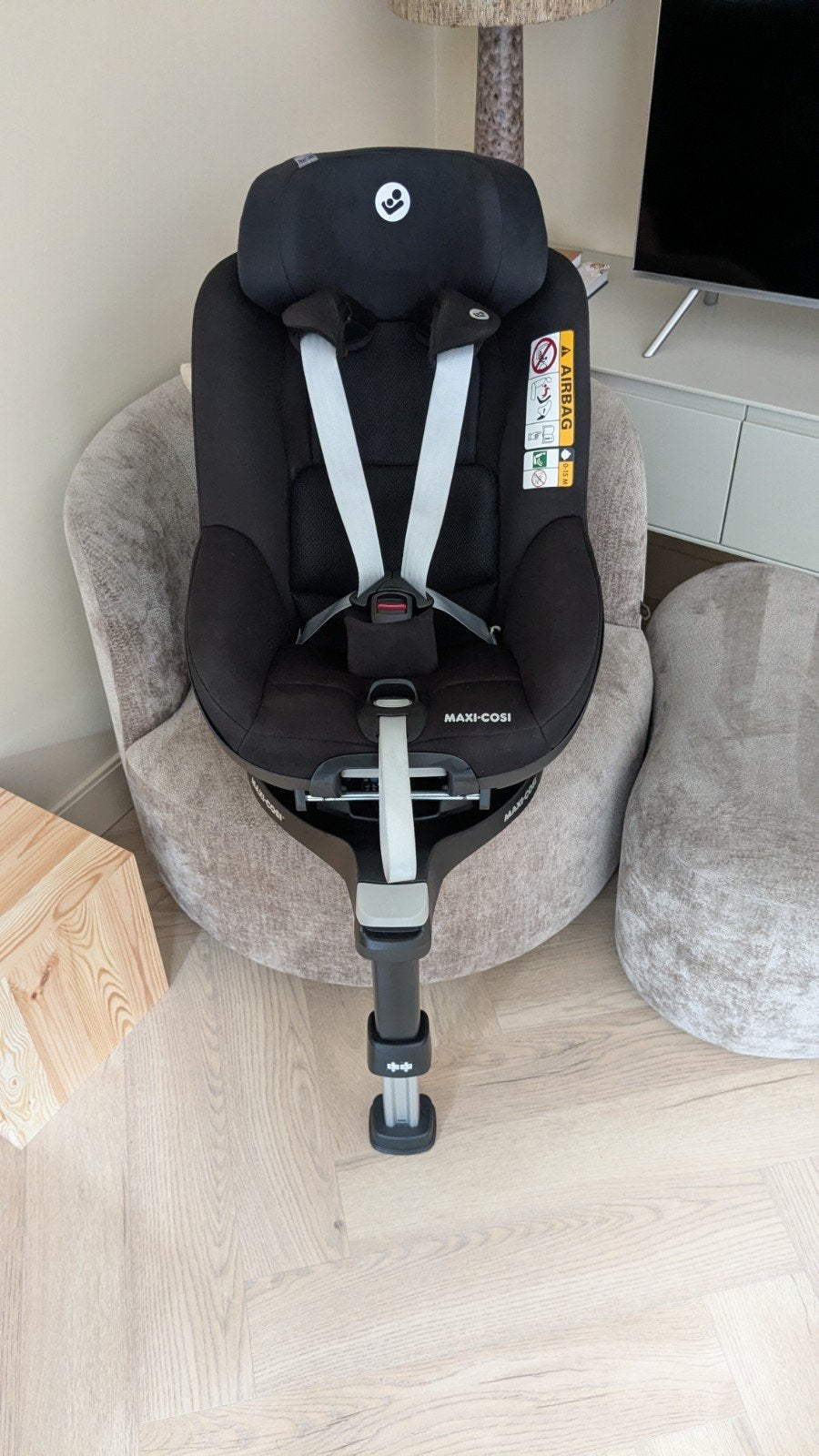Maxi-Cosi Pearl 360 Autostoel + FamilyFix 360 Base Zwart, Kinderen en Baby's, Autostoeltjes, Ophalen, 9 t/m 18 kg, Zo goed als nieuw