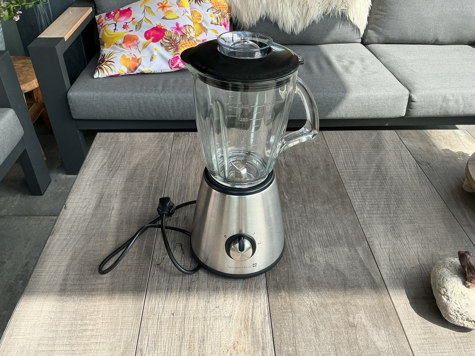 Tarrington House Blender - RVS met glazen kan, Ophalen, Gebruikt, Blender