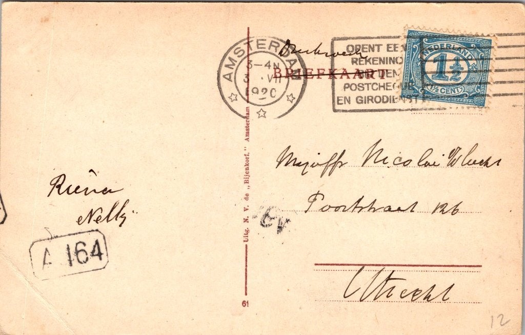 Amsterdam Prins Hendrikkade - 11 antieke ansichtkaarten, Ophalen of Verzenden, 1920 tot 1940, Gelopen, Noord-Holland
