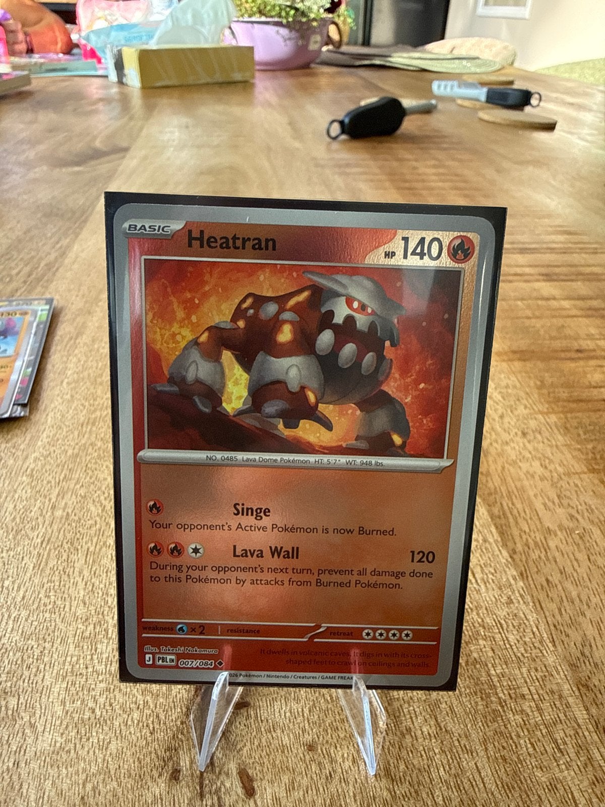 Pokémon Kaart Heatran 007/084 - Basic HP 140, Ophalen of Verzenden, Zo goed als nieuw, Losse kaart