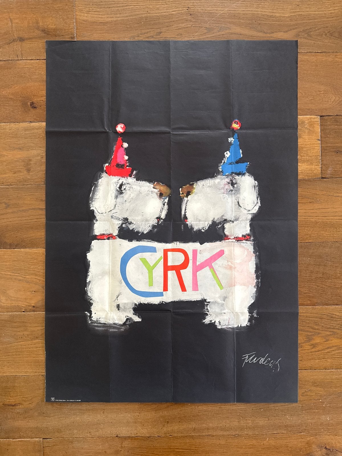 Origineel CYRK affiche - hondjes, Deurposter of groter, Ophalen of Verzenden, Overige onderwerpen, Rechthoekig Staand