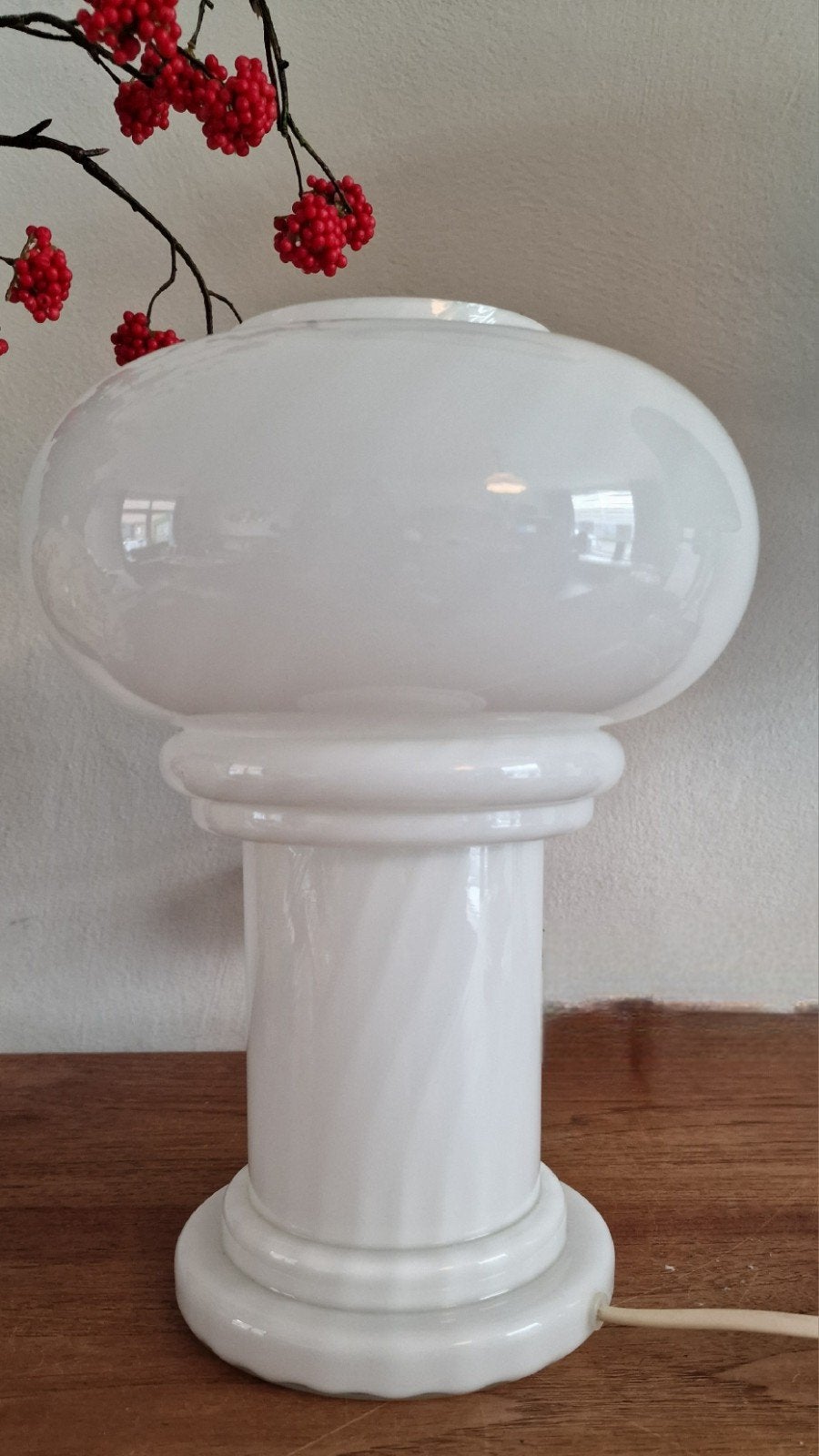 vintage Murano tafellamp mushroom swirl, Ophalen of Verzenden, Glas, Design