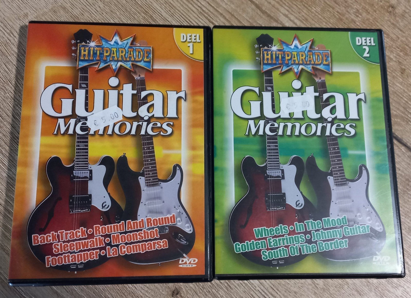 Hitparade Guitar Memories Deel 1 & 2 DVD Set, Alle leeftijden, Ophalen of Verzenden, Zo goed als nieuw, Muziekvideo's