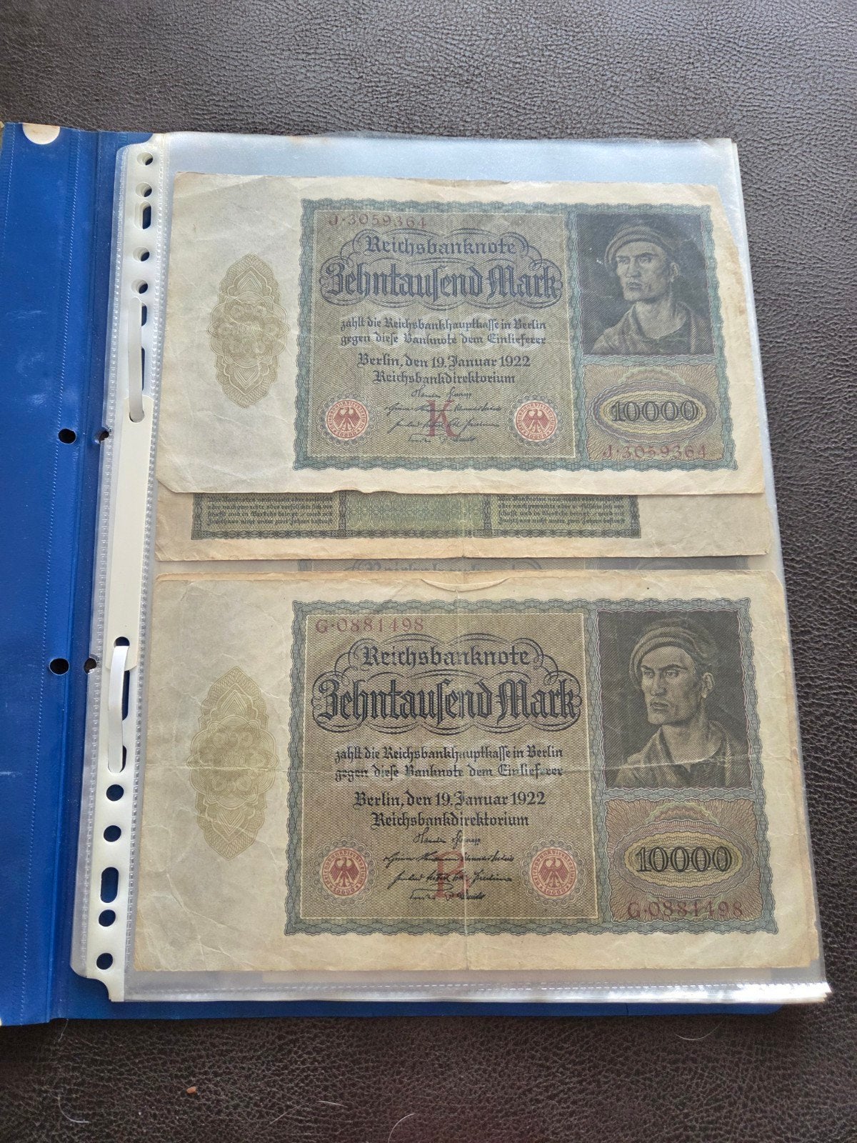 Duitse Mark biljetten 1922-1923 en benzinezegel, Postzegels en Munten, Ophalen