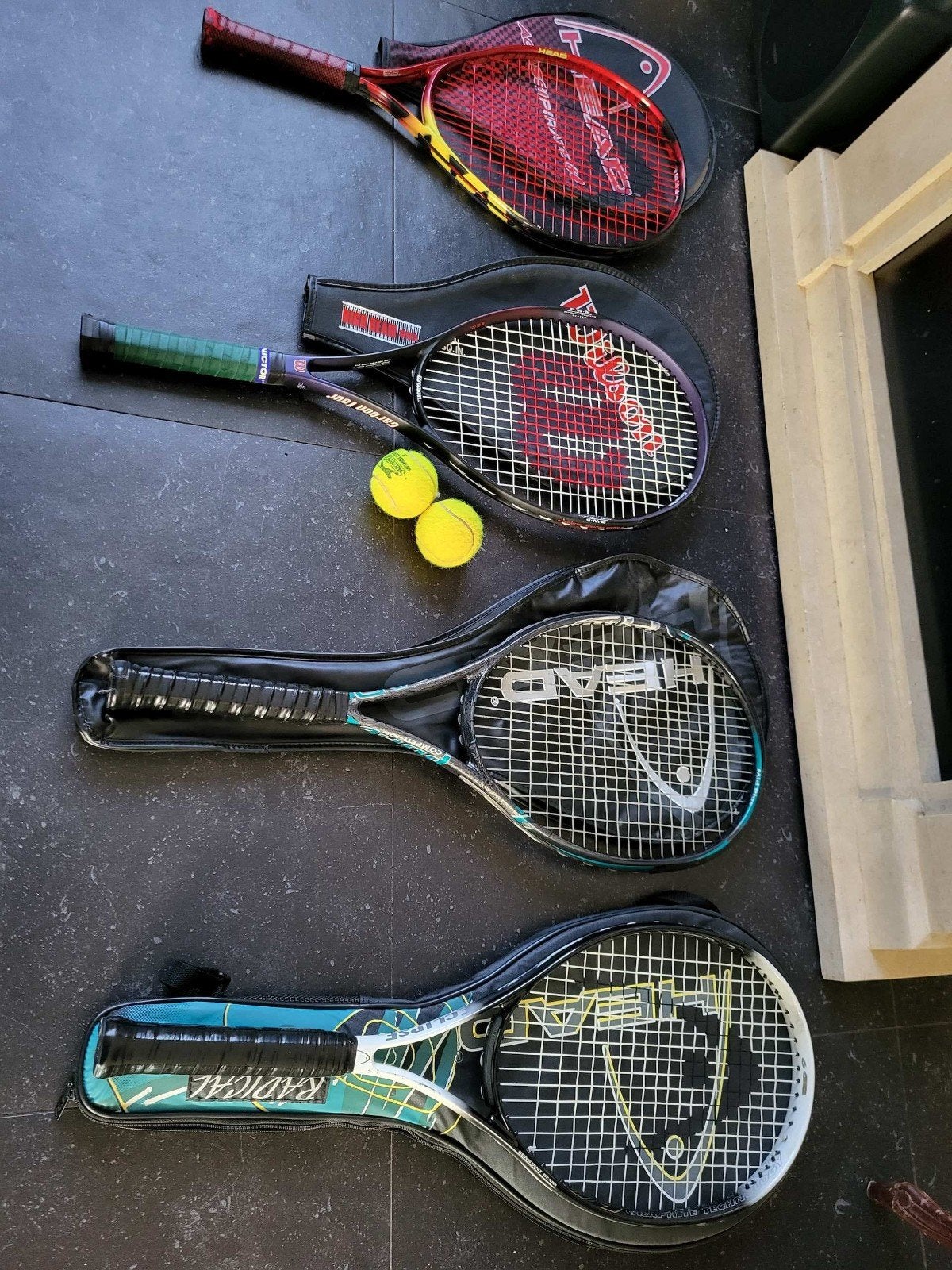 tennis raket, Ophalen