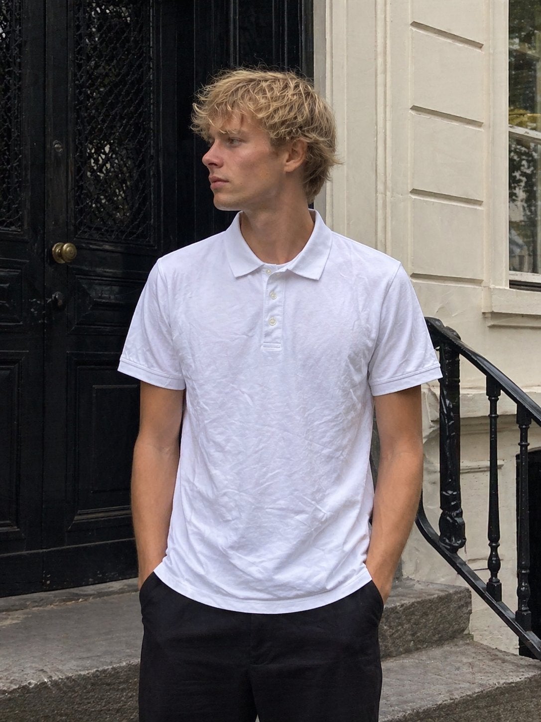 Girav Polo, wit | M/SLF, Ophalen of Verzenden, Zo goed als nieuw, Maat 48/50 (M), Wit