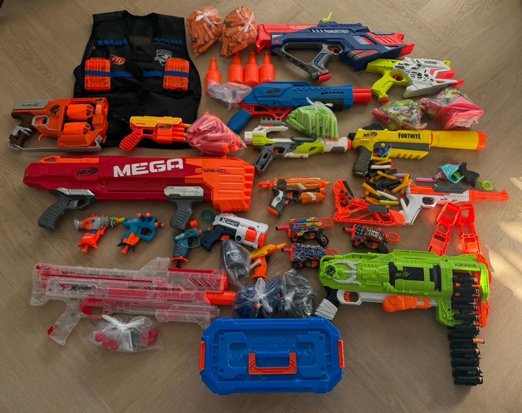 Nerf en X-shot gun verzameling, Ophalen, Zo goed als nieuw