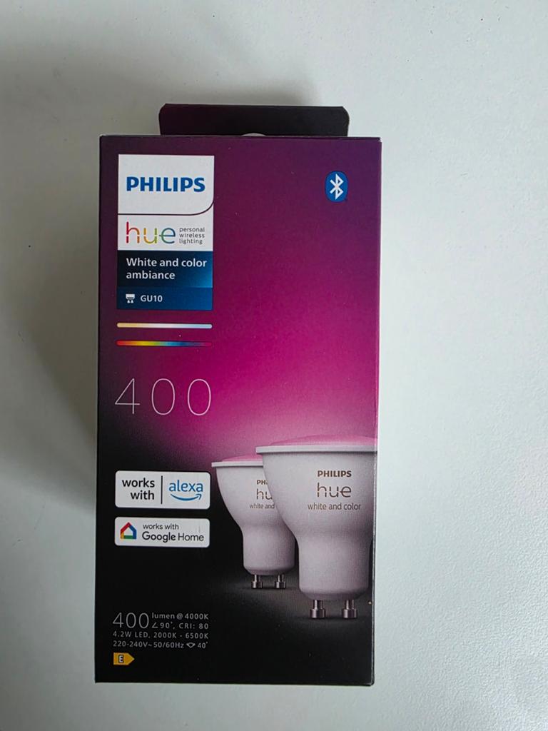 Philips Hue GU10 White and Color Ambiance (2-pack), 30 tot 60 watt, Led-lamp, Nieuw, Overige fittingen