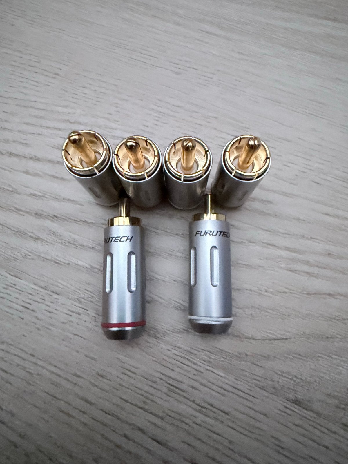 Furutech FP-162 Gold RCA Connectoren (6 stuks) - Nieuw, Ophalen of Verzenden, Nieuw, Overige kabels