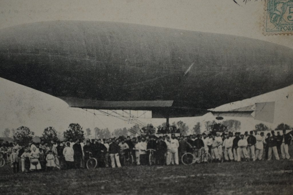 FRANKRIJK 1906 LUCHTBALLON ZEPPELIN lEBAUDY CAMP CHALONS, Ophalen of Verzenden, Voor 1920, Gelopen, Sterren en Beroemdheden